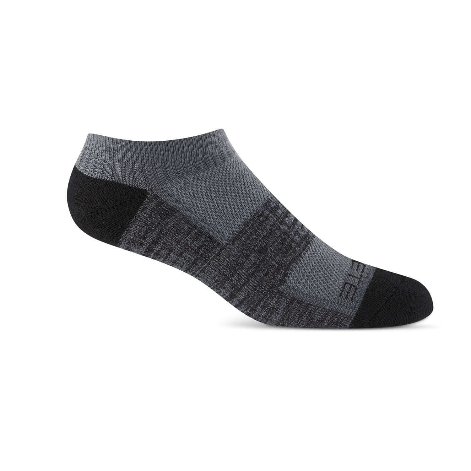 HYLETE Midweight Low-Cut Sock Cool Gray Black | HYLETE