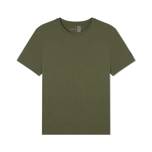 HY-Blend Crew Tee Olive Green - High Performance – HYLETE