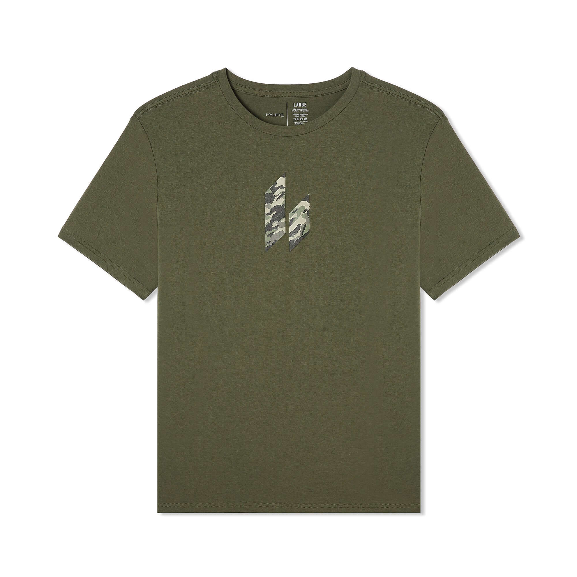 Camo Icon HY-Blend Crew Tee Olive Green