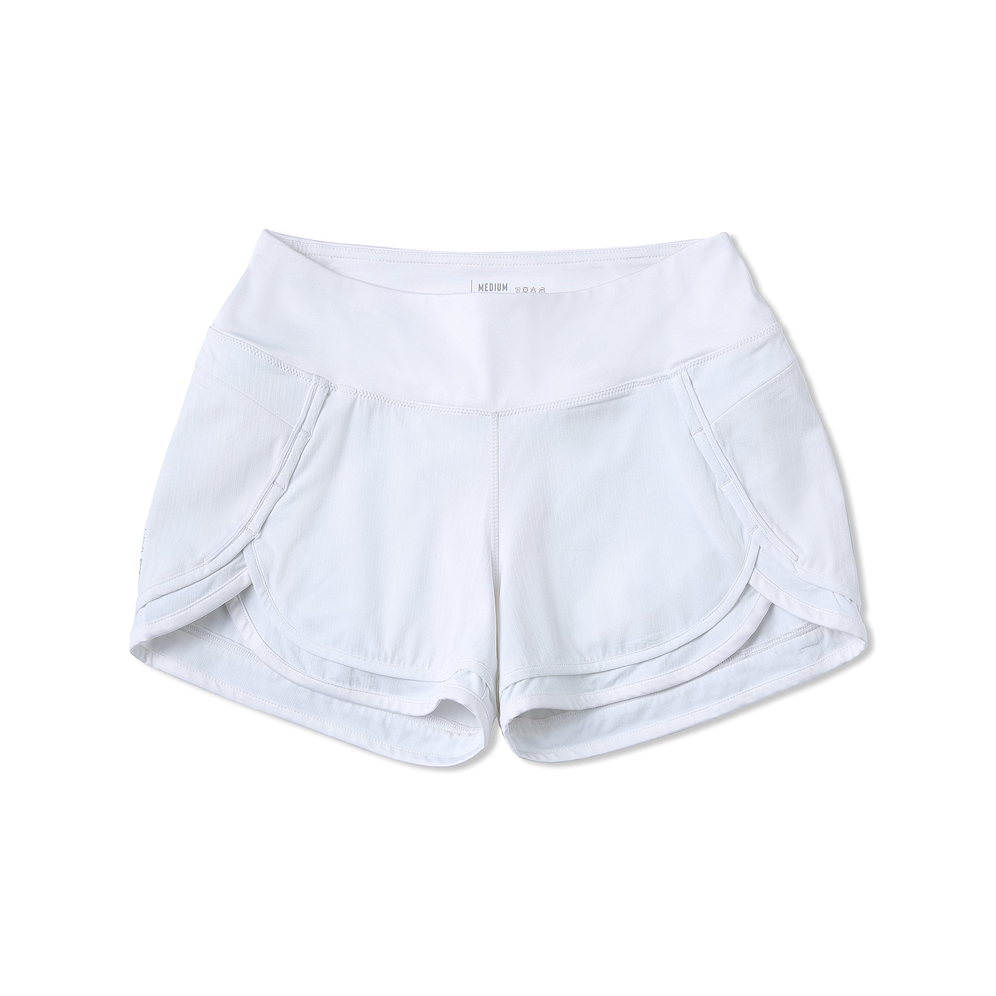 Athletic White Scallop Short Women's Fitness Short HYLETE