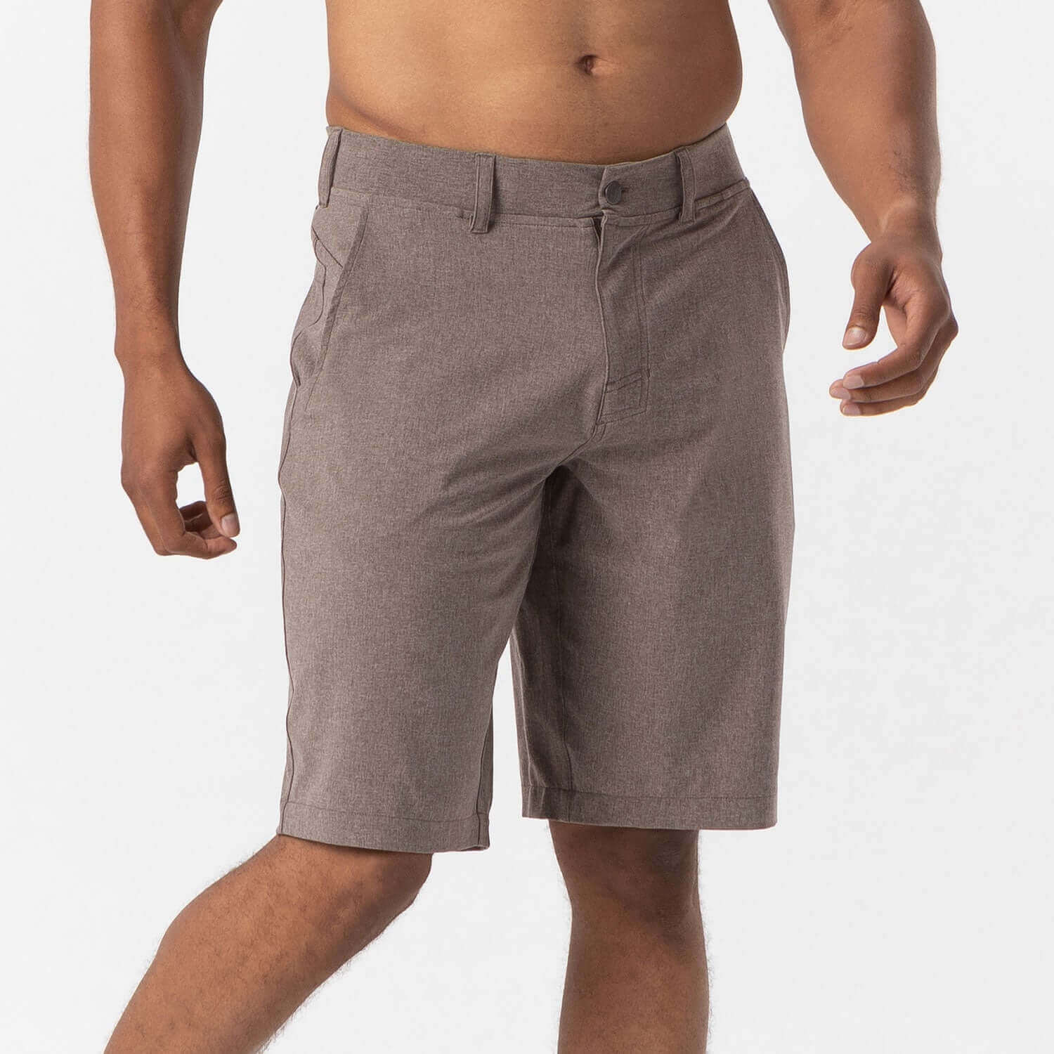 Levo Short Heather Earth Brown | HYLETE