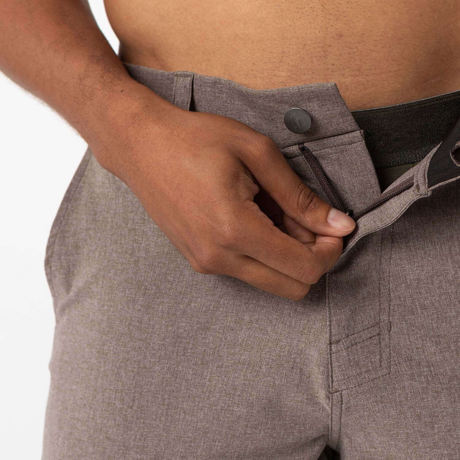 Levo Short Heather Earth Brown | HYLETE