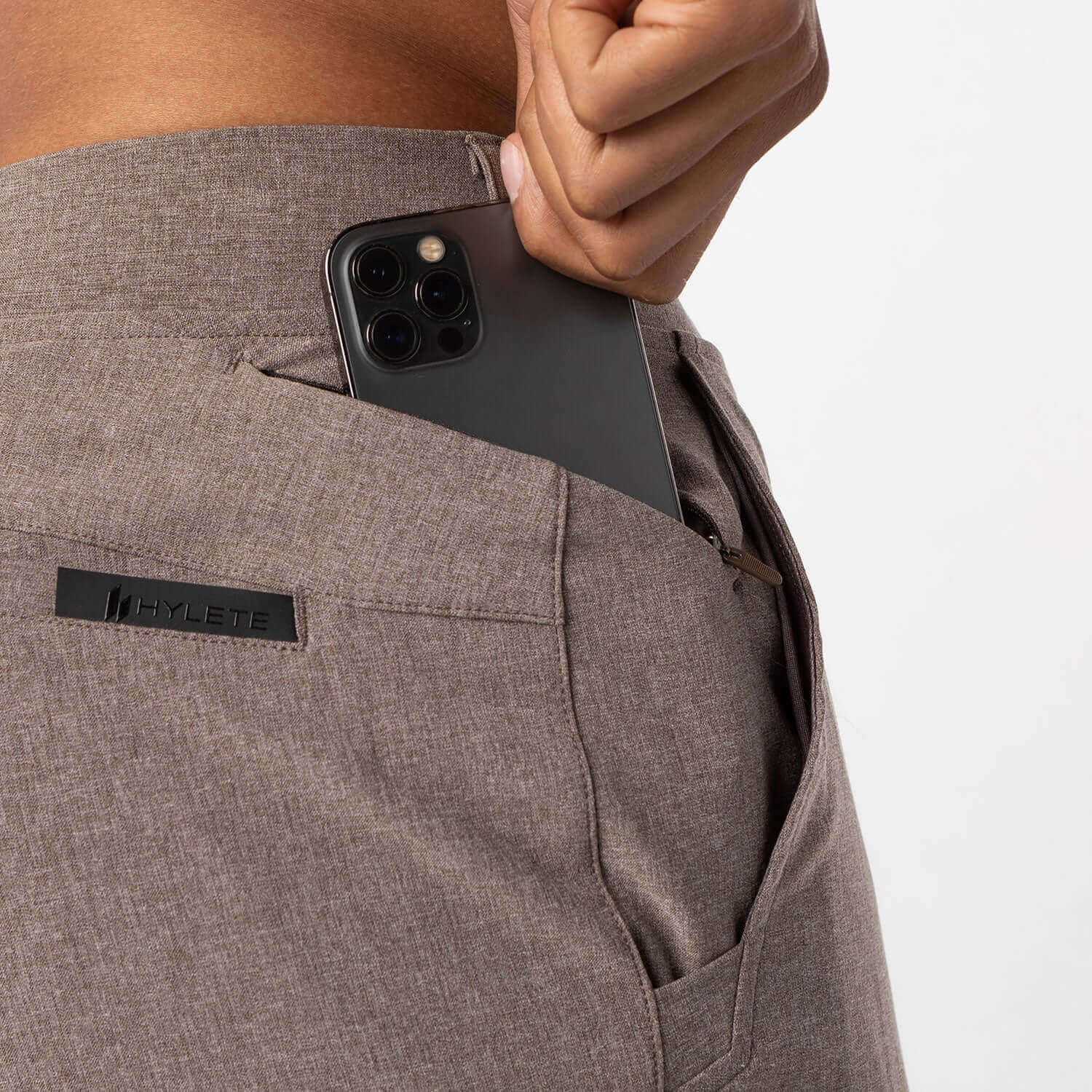 Levo Short Heather Earth Brown | HYLETE