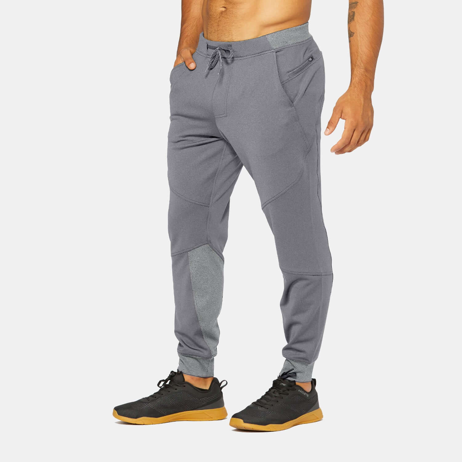 Flexion II Jogger in Heather Slate/Gray, featuring breathable fabric, 4-way stretch, and comfortable fit for all-day wear.