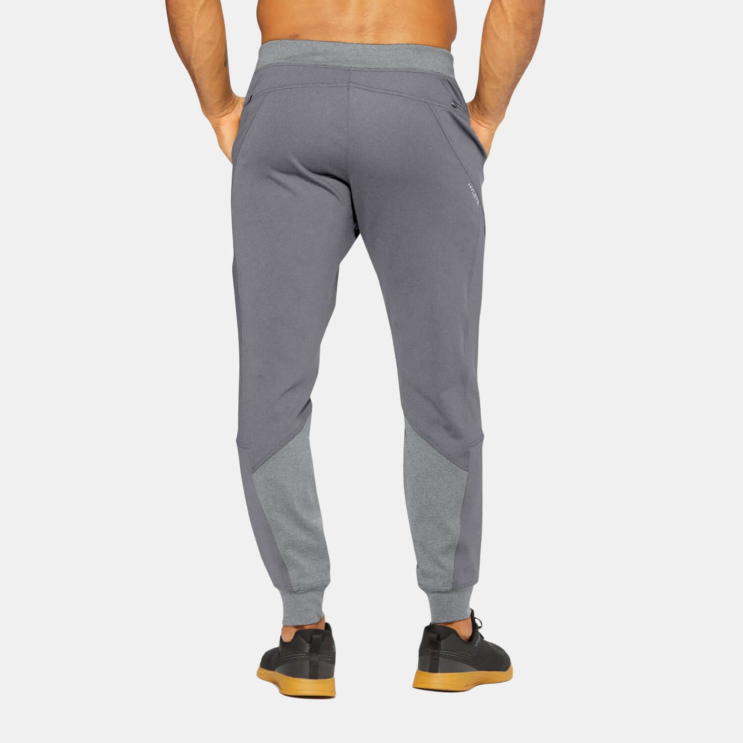 Flexion II Jogger in Heather Slate/Gray showcasing breathable fabric and comfortable fit, perfect for all-year wear.