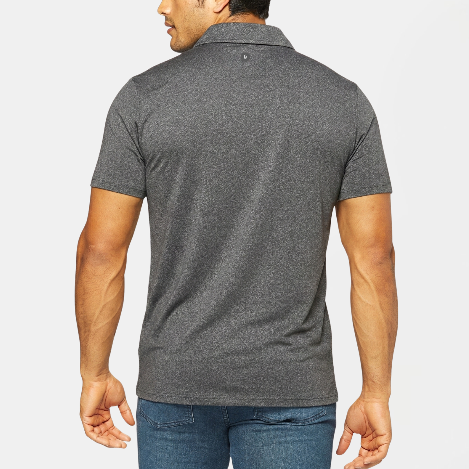 Men's Nexus Polo Shirt - Heather Black | UPF 50+ Athletic Polo