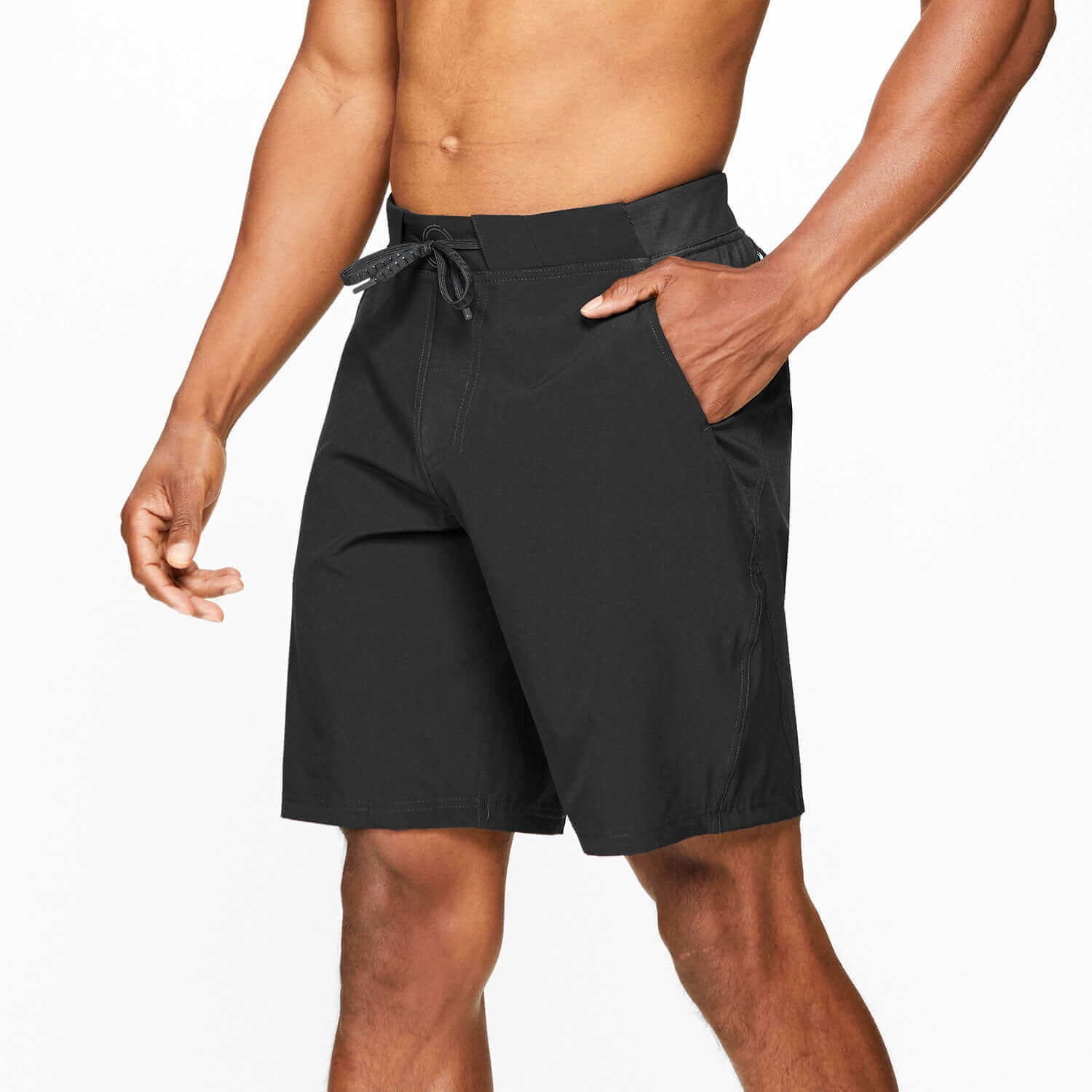 Verge III Short Black for men, lightweight, quick-drying, with versatile storage and flex-knit panels for mobility.