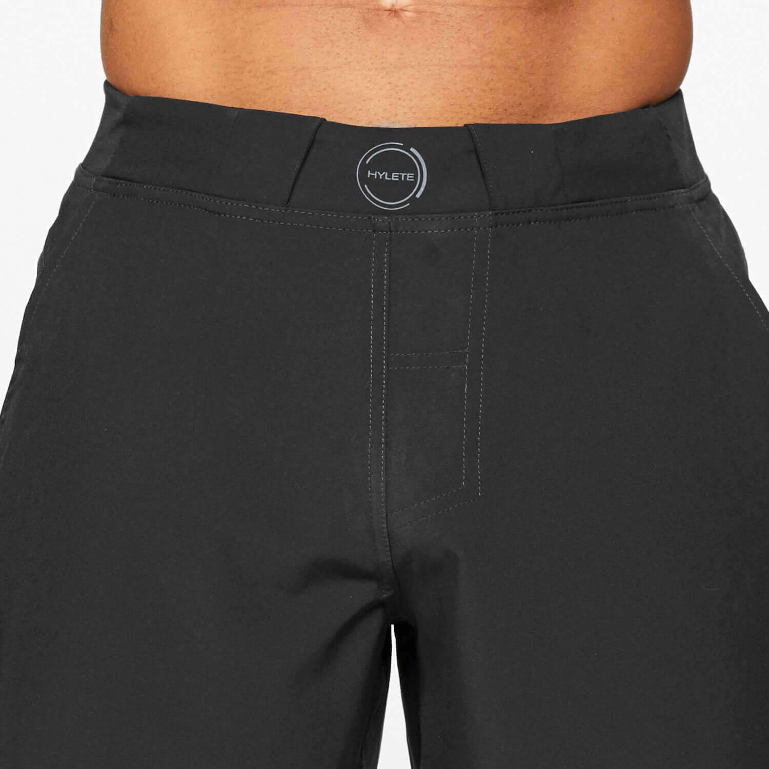 Close-up of the Verge III Short in black, featuring a comfortable waistband and sleek design for ultimate mobility.