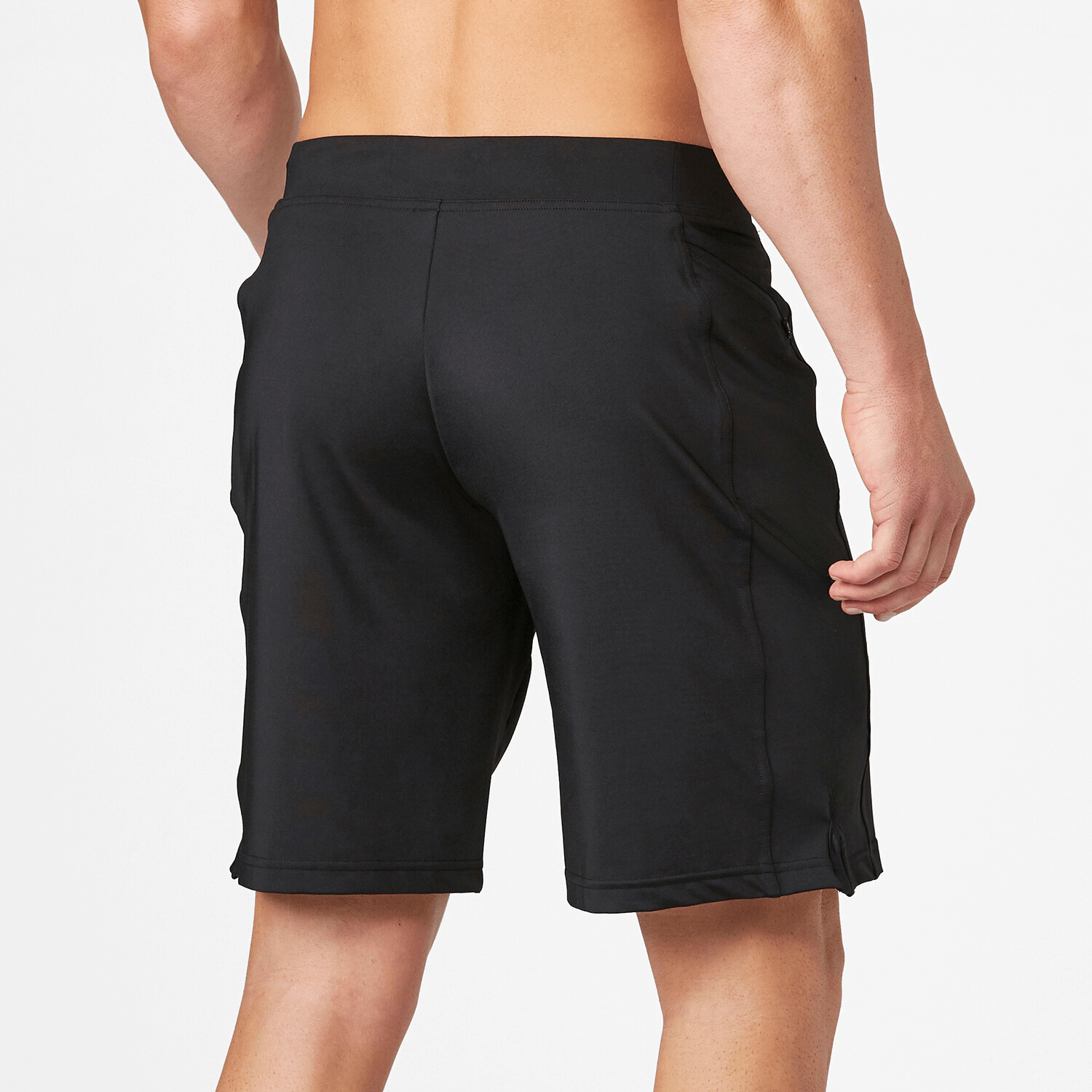 Back view of Vertex II Short Black, designed for HIIT workouts and outdoor adventures with flexible, durable fabric.